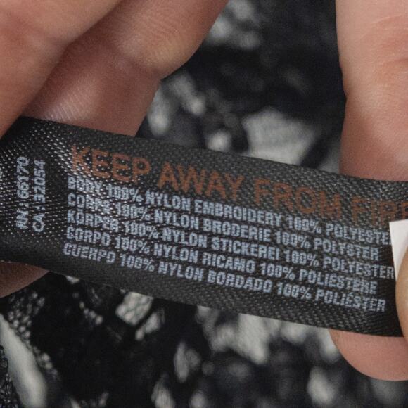 NWT Anthropologie Lace Women's Tank Top Black Sheer Size M Dark Romance - Picture 8 of 8